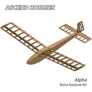 Alpha – Free Flight Glider Balsa Airplane Kit